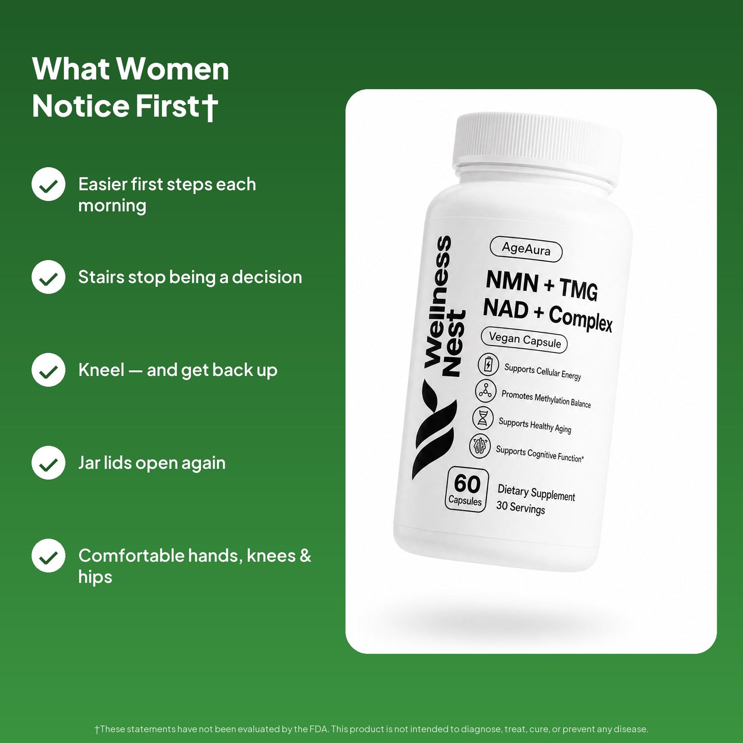 What women notice first with AgeAura - easier mornings, stairs, kneeling, jar lids, comfortable hands