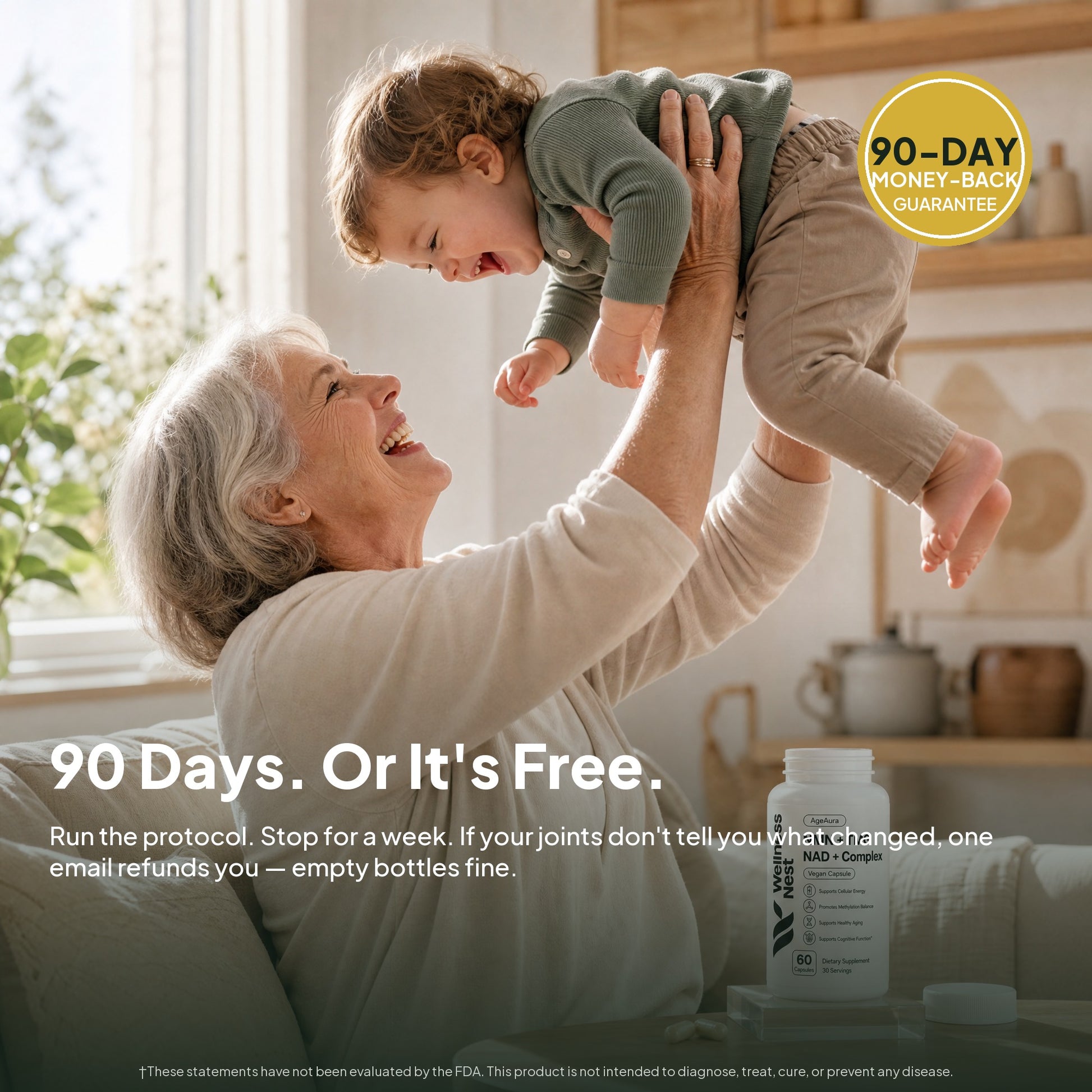 AgeAura 90-day money-back guarantee